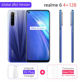 realme 6 Global Version 4GB RAM 128GB ROM Mobile Phone 90Hz Display Helio G90T 30W Flash Charge 4300mAh 64MP Camera Cellphone